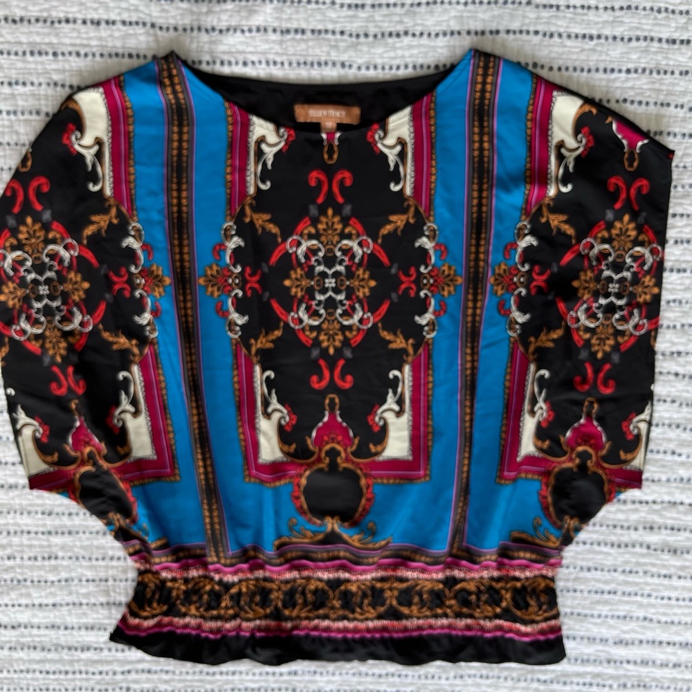 Ellen Tracey Silk Scarf Sleeveless Top